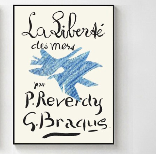 G2640 ジョルジュブラック Georges Braque キャンバスアートポスター 50×70cm イラスト インテリア 雑貨 海外製 枠なし_画像1