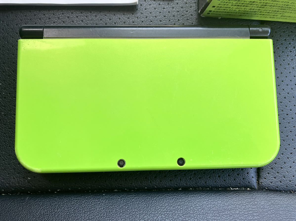 動作良好 NEWニンテンドー3DS LL本体 RED-001 ライム×ブラック 動作品