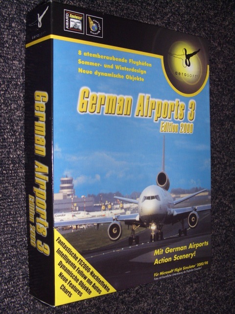 美品◆German Airports 3 Edition 2000 / aerosoft◆MS Flight Simulator 2000アドオン near mint_画像1
