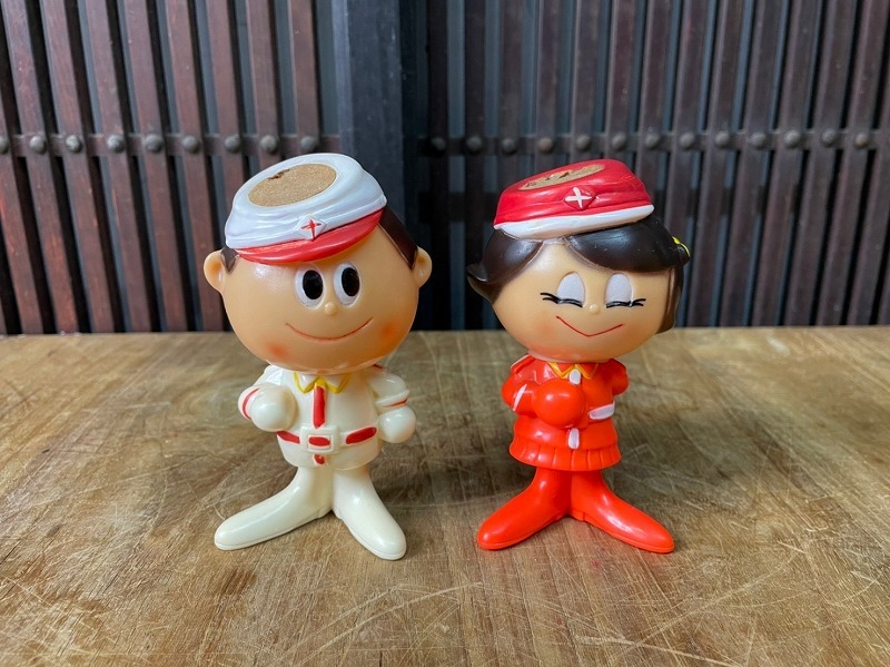 昭和 レトロ グリコ 懸賞品 ミリタリー 坊や 男女 新藤恵美 11.5cm