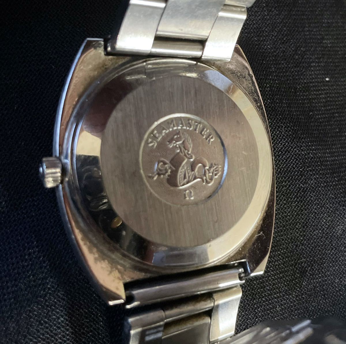 【HIB2】OMEGA オメガ ヴィンテージ シーマスター TVスクリーン 腕時計 稼働品 訳あり