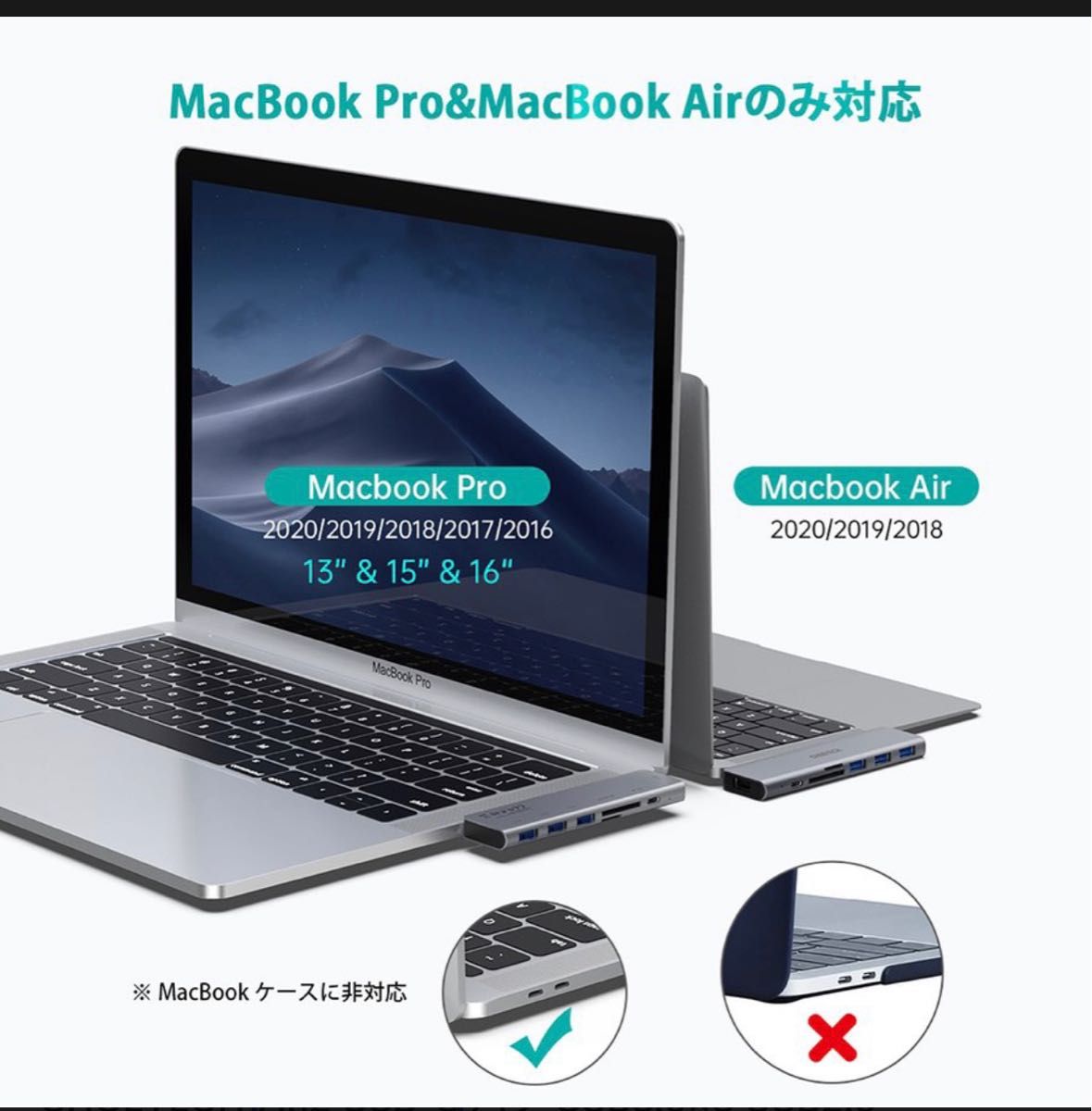  7In2 USB-C ハブ USB3.0×3 USB2.0 Thunderbolt 3 Micro SD/SDカードリーダー