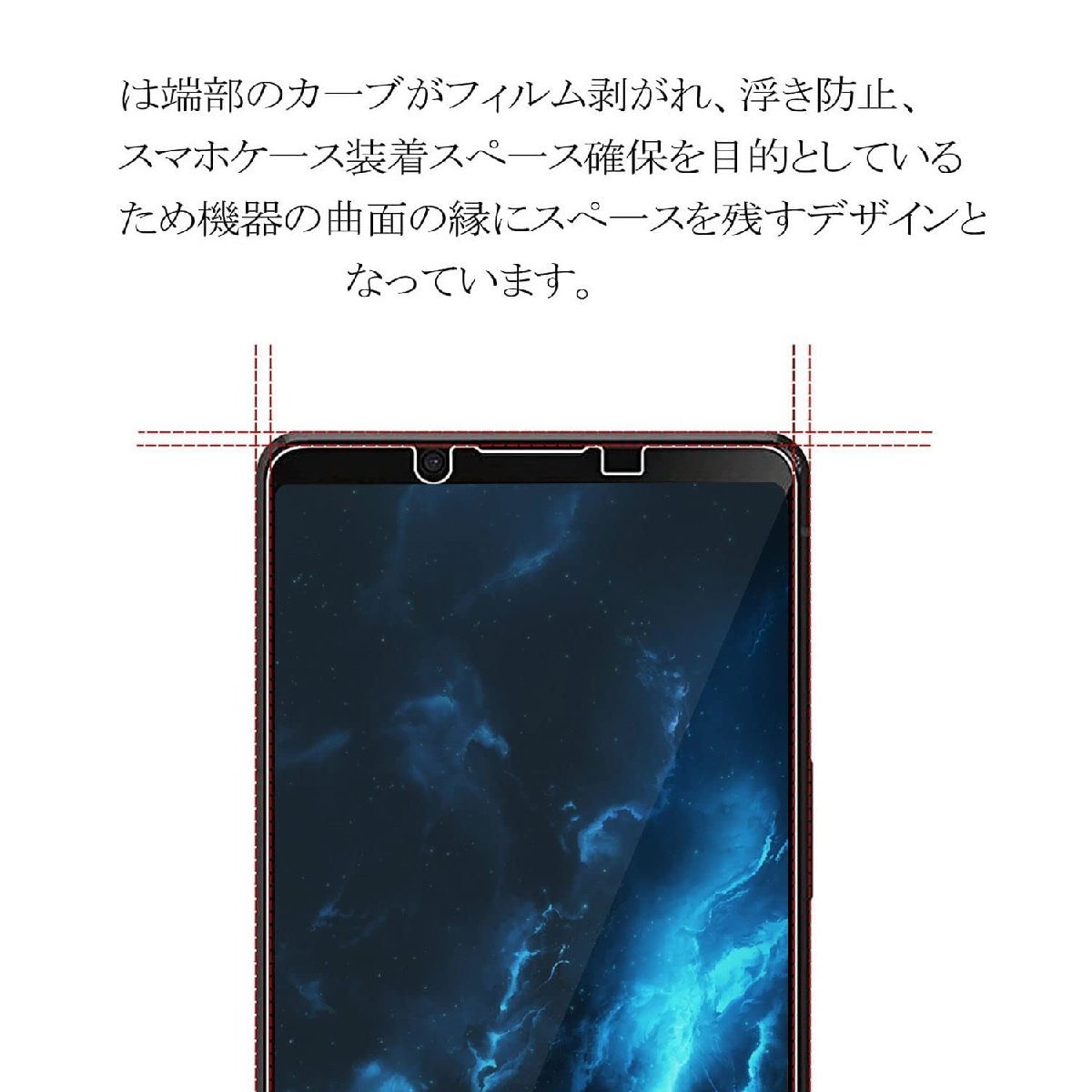 送料無料★Xperia1III ガラスフィルム SOG03 SO-51B フィルム アンチグレア サラサラ 強化ガラス2枚セット_画像7