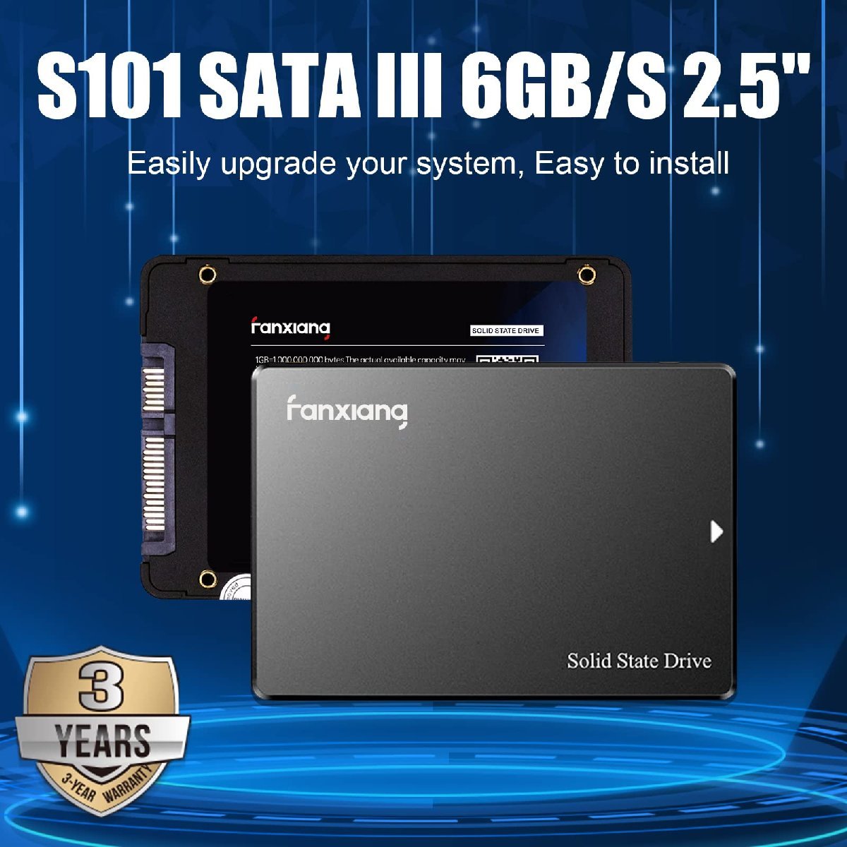 送料無料★Fanxiang S101 SSD SATA III 2.5インチ内蔵ソリッドステートドライブ (128GB)_画像2