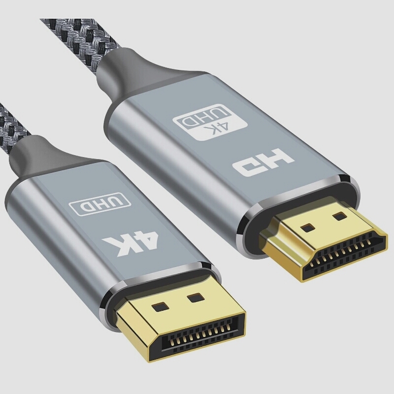 送料無料★Display-Port to HDMI 変換ケーブル 4K 解像度 ディスプレイ-ポート (4.5M)_画像1