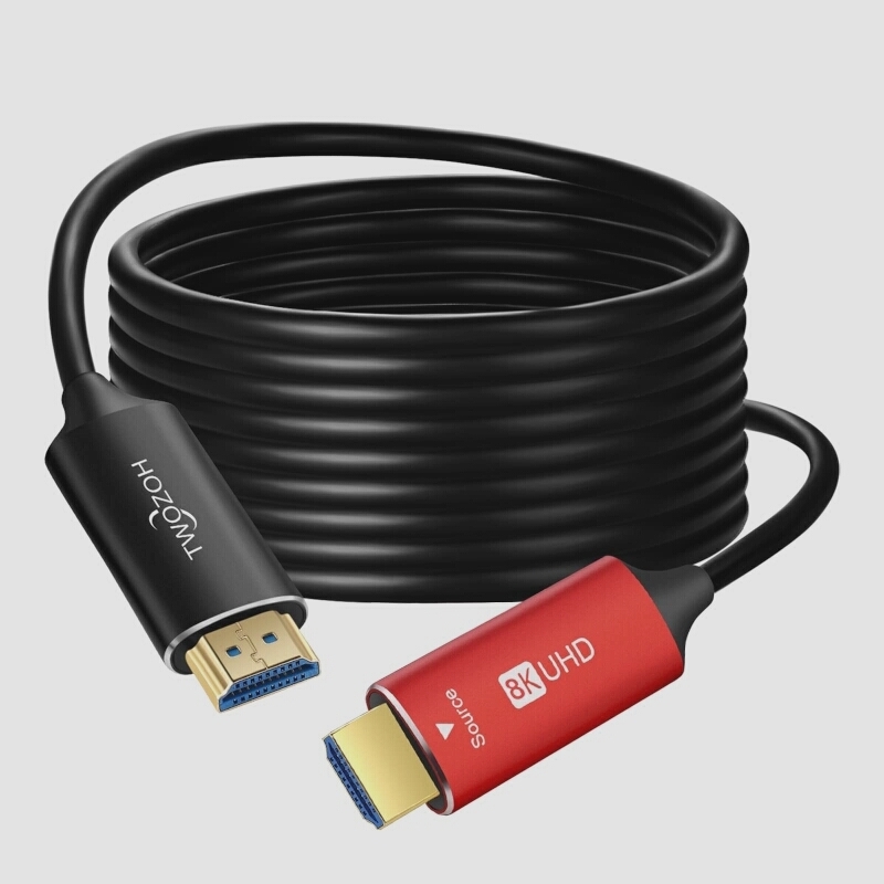 送料無料 ファイバー HDMI ケーブル 高速HDMI 2.1 光 ファイバーコード 48Gbps 8K 30M