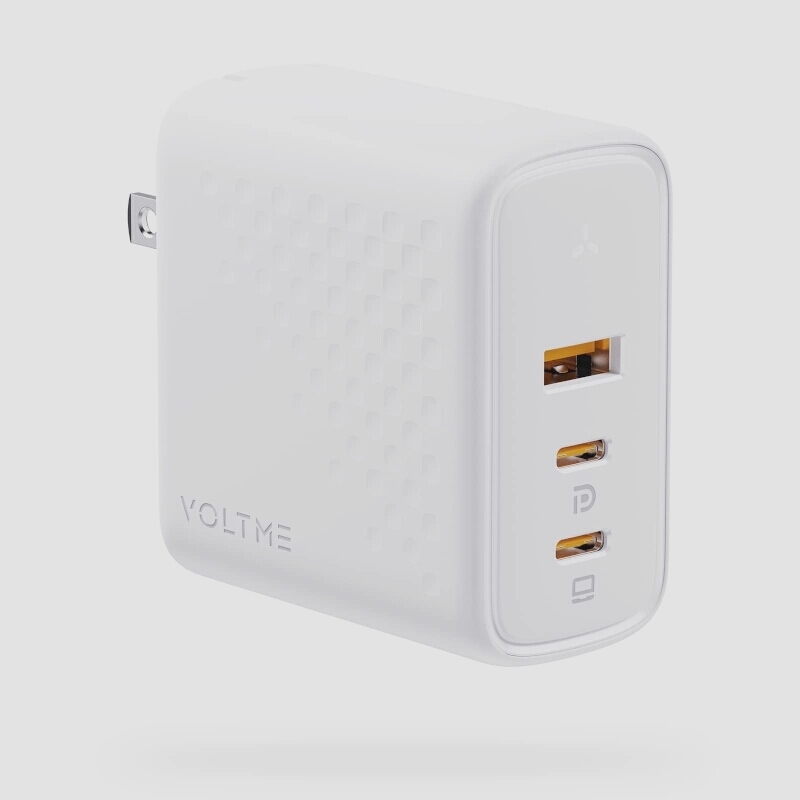 送料無料★PD 充電器 100W VOLTME type-c 3ポート搭載 USB-A×1&USB-C×2 GaN (ホワイト)
