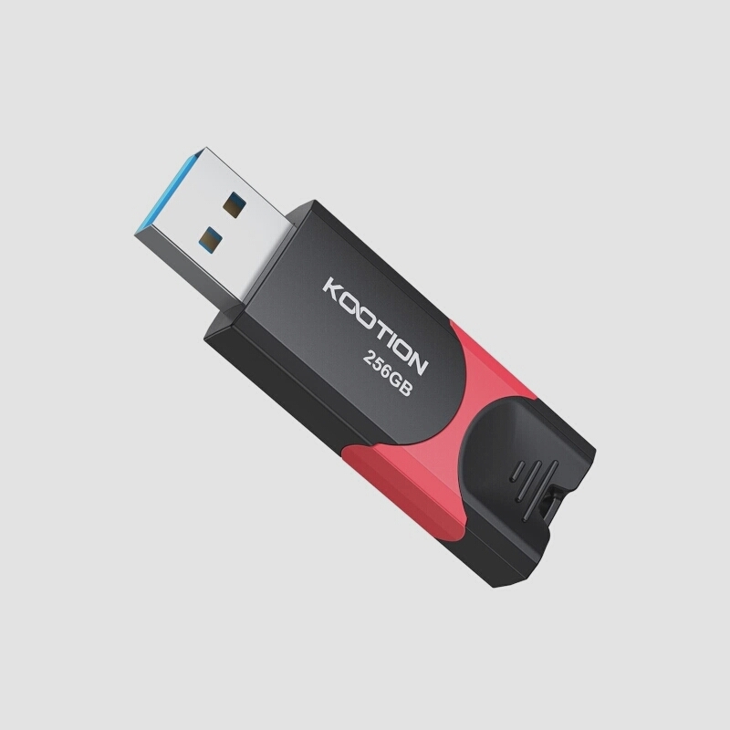 送料無料★KOOTION USBメモリ 256GB USB 3.0 (USB 3.2 Gen 1)スライド式 (ブラック)_画像1