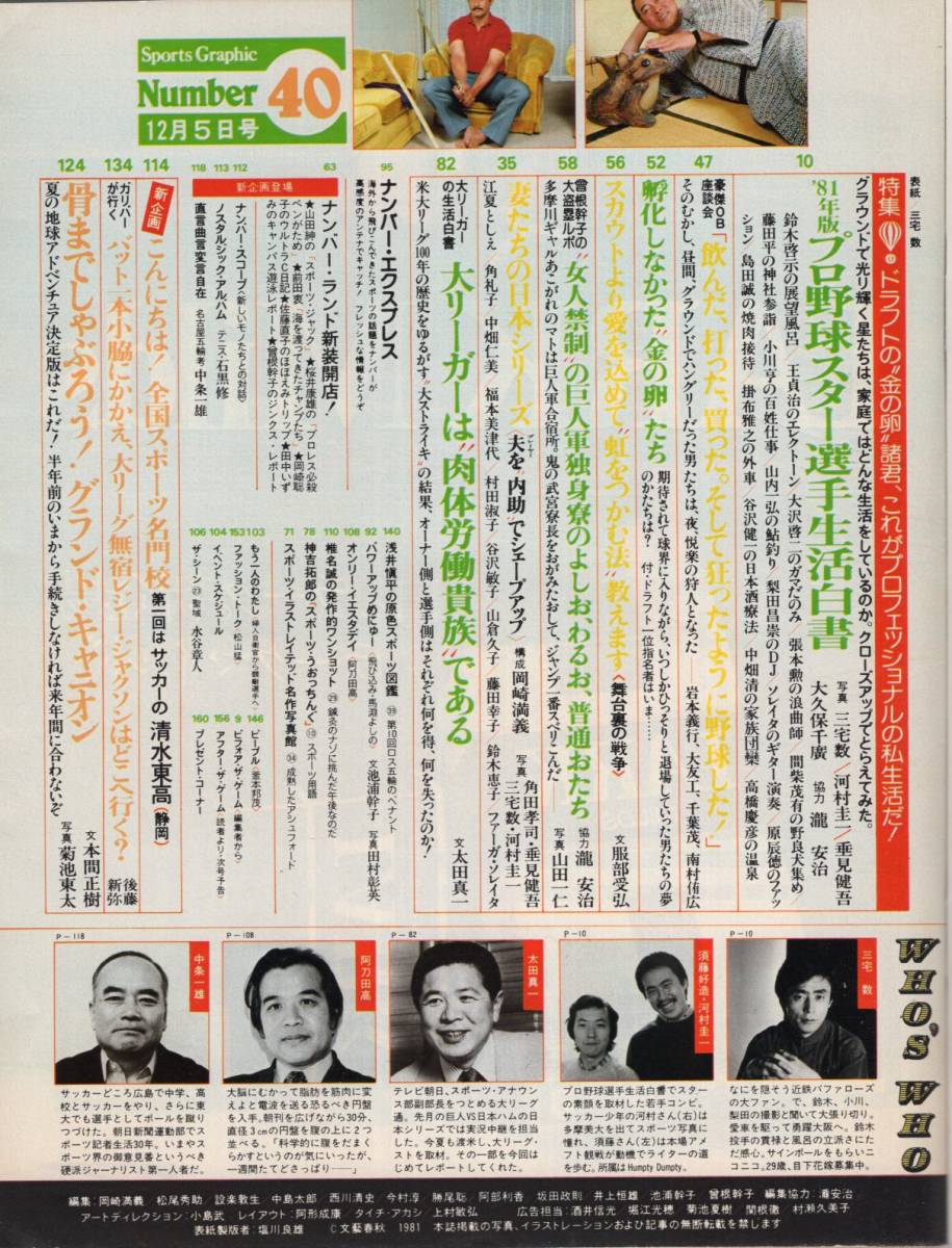 雑誌Sports Graphic Number 40(1981.12/5号)☆プロ野球選手生活大白書/王貞治/鈴木啓示/原辰徳/掛布雅之/中畑清/大リーガー/馬淵よしの☆ の商品詳細 | Yahoo!オークション | One Map by FROM JAPAN 雑誌Sports Graphic Number 40(1981.12/5号)☆プロ野球選手生活大白書/王貞治/鈴木啓示/原辰徳/掛布雅之/中畑清/大リーガー/馬淵よしの☆ の商品詳細 | Yahoo!オークション | One Map by FROM JAPAN