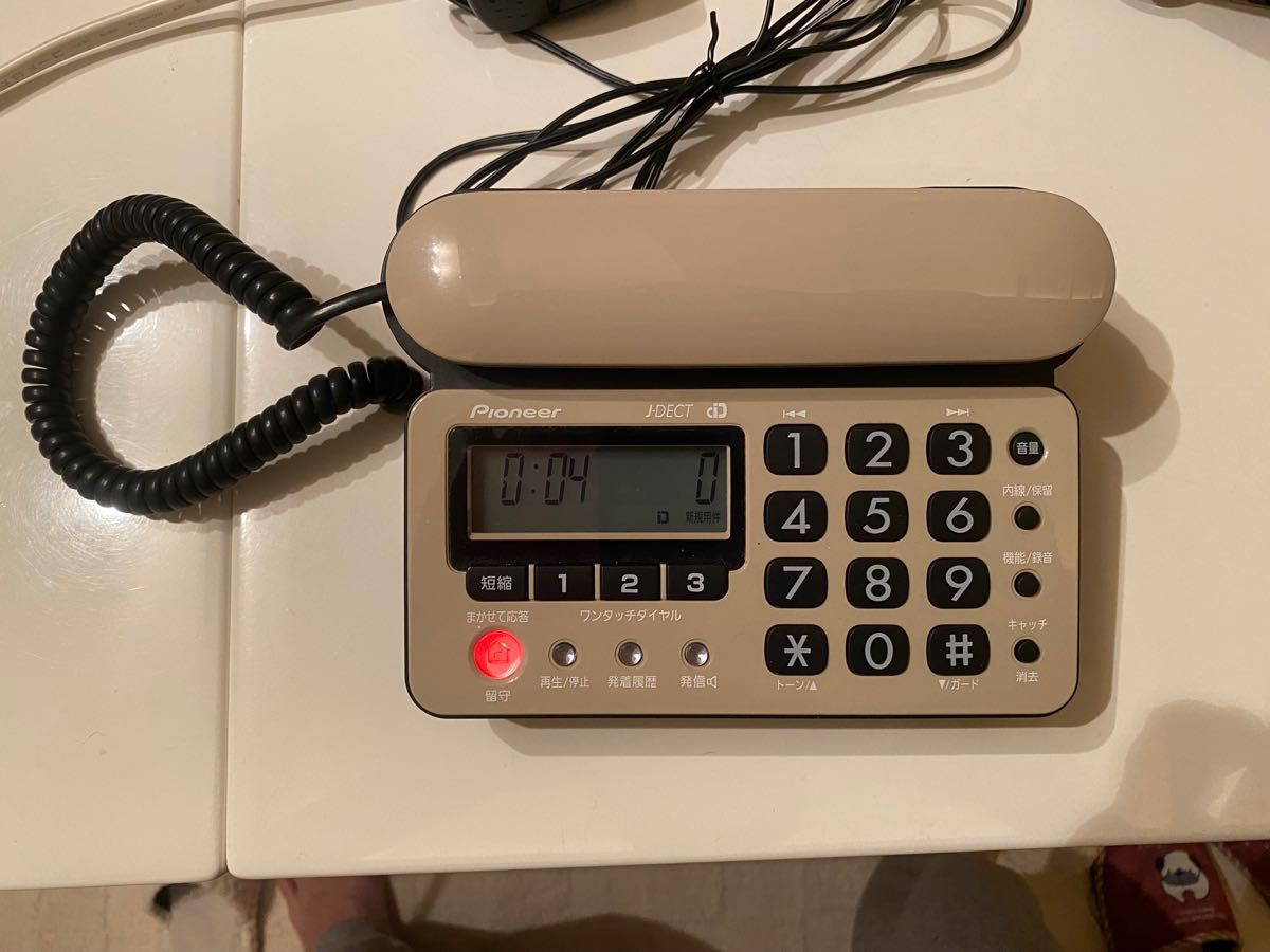 パイオニア コードレス留守番電話 TF-SD10S-TK 子機1台　説明書、付属品有り