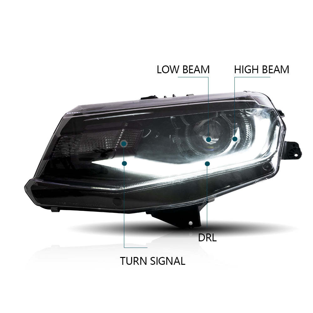 LED head light Camaro 16-18 Chevrolet sequential winker clear VLAND