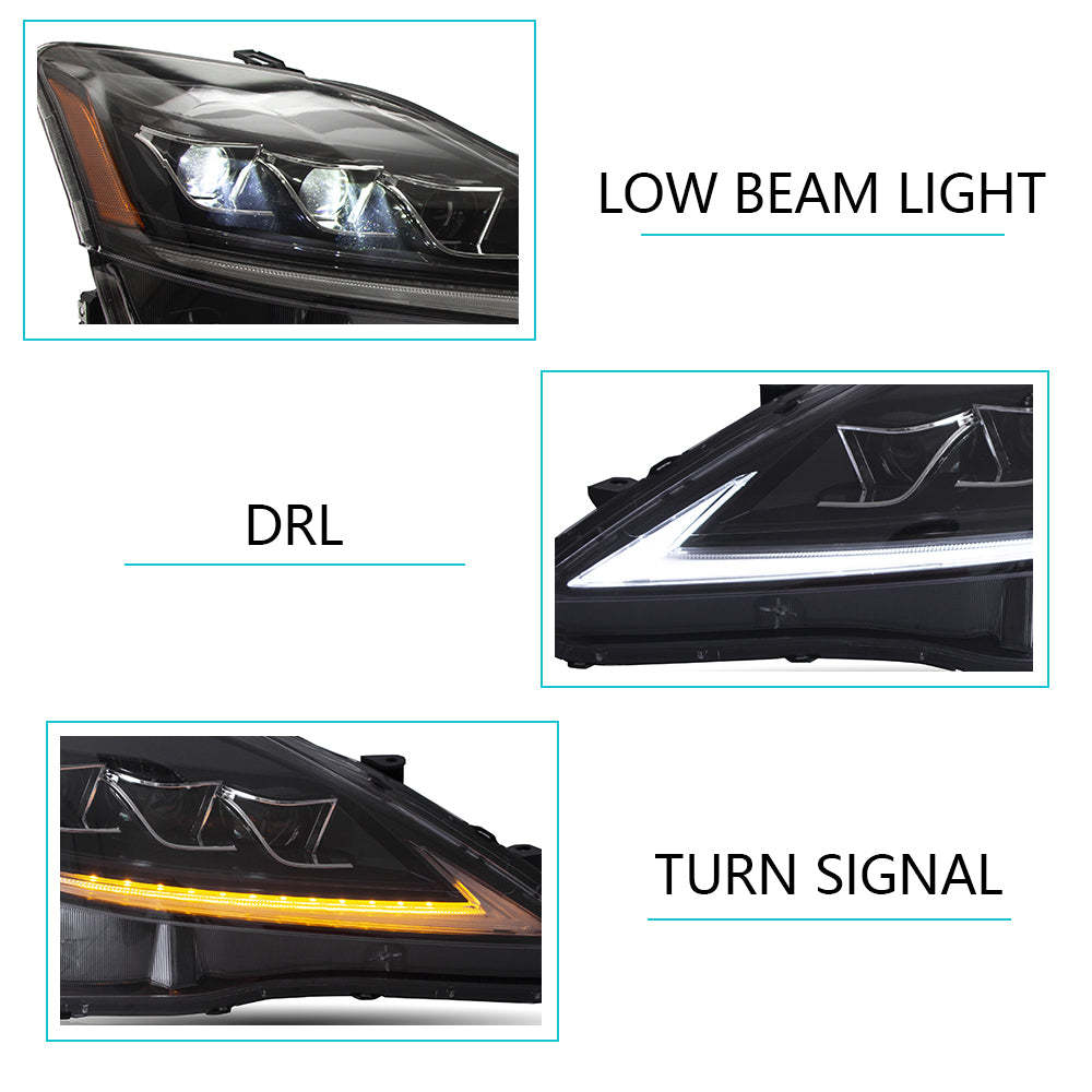 LED ヘッドライト IS250 IS350 GSE20 GSE21 GSE25 レクサス シーケンシャルウィンカー VLAND_画像3