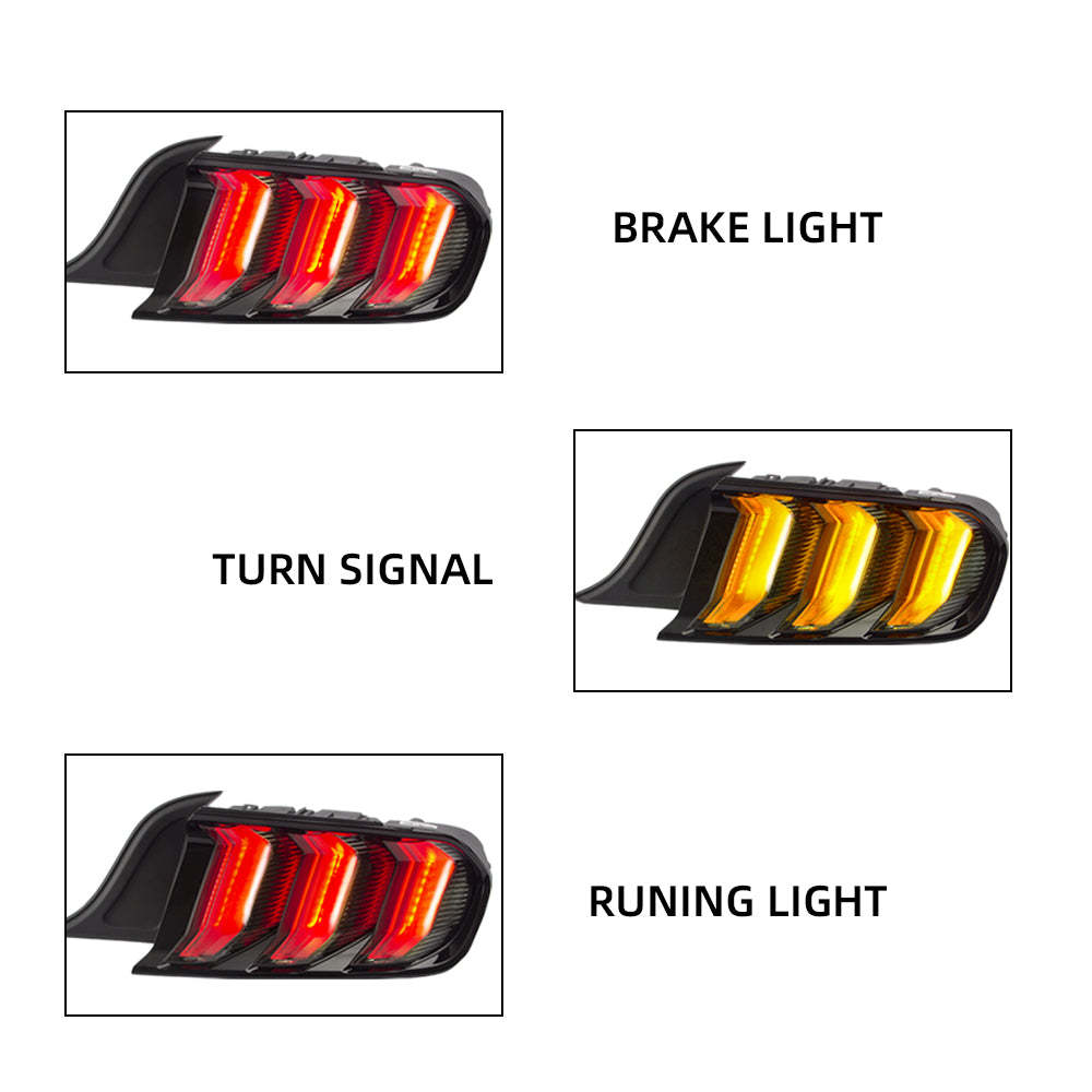 LED テールライト マスタング 15-22 フォード シーケンシャルウィンカー スモーク VLAND_画像5