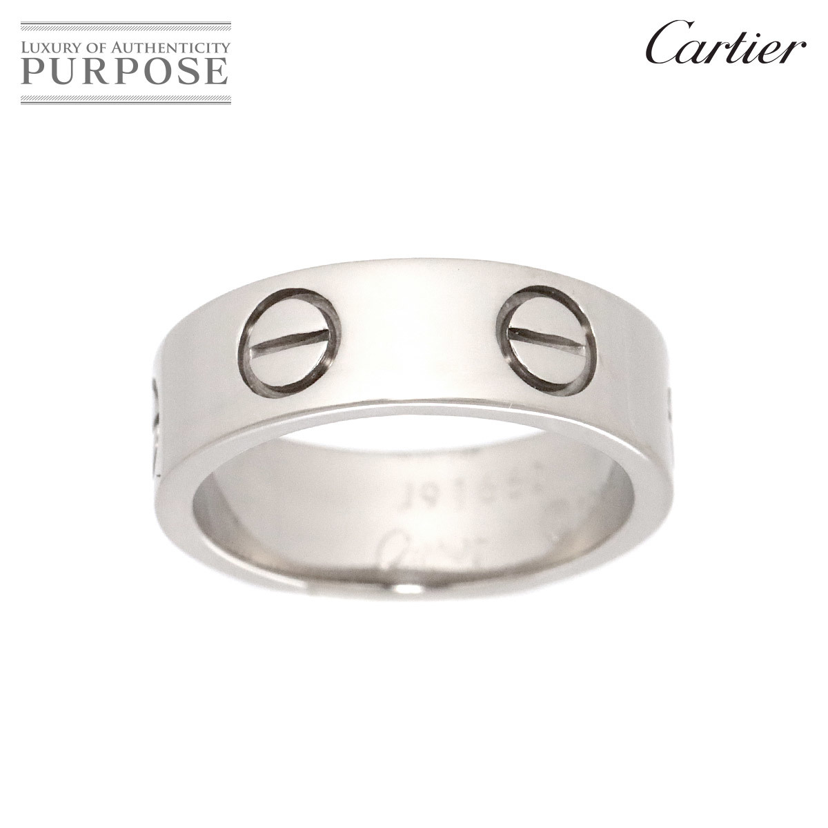 カルティエ Cartier ラブ #48 リング K18 WG ホワイトゴールド 750 指輪 Love Ring【証明書付き】 90181866