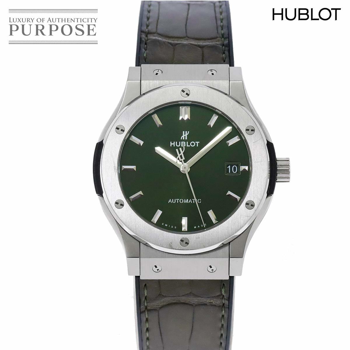 当社の ウブロ HUBLOT クラシックフュージョン グリーン チタニウム 511.NX.8970.LR メンズ 腕時計 デイト 自動巻き Classicfusion 90185601 ウブロ 当社の ウブロ HUBLOT クラシックフュージョン グリーン チタニウム 511.NX.8970.LR メンズ 腕時計 デイト 自動巻き Classicfusion 90185601 ウブロ