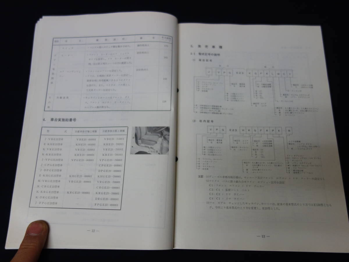 【昭和55年】日産 キャラバン / ホーミー E23型系車の紹介 サービス周報 / フルモデルチェンジ 新車発表時 / 本編_画像4