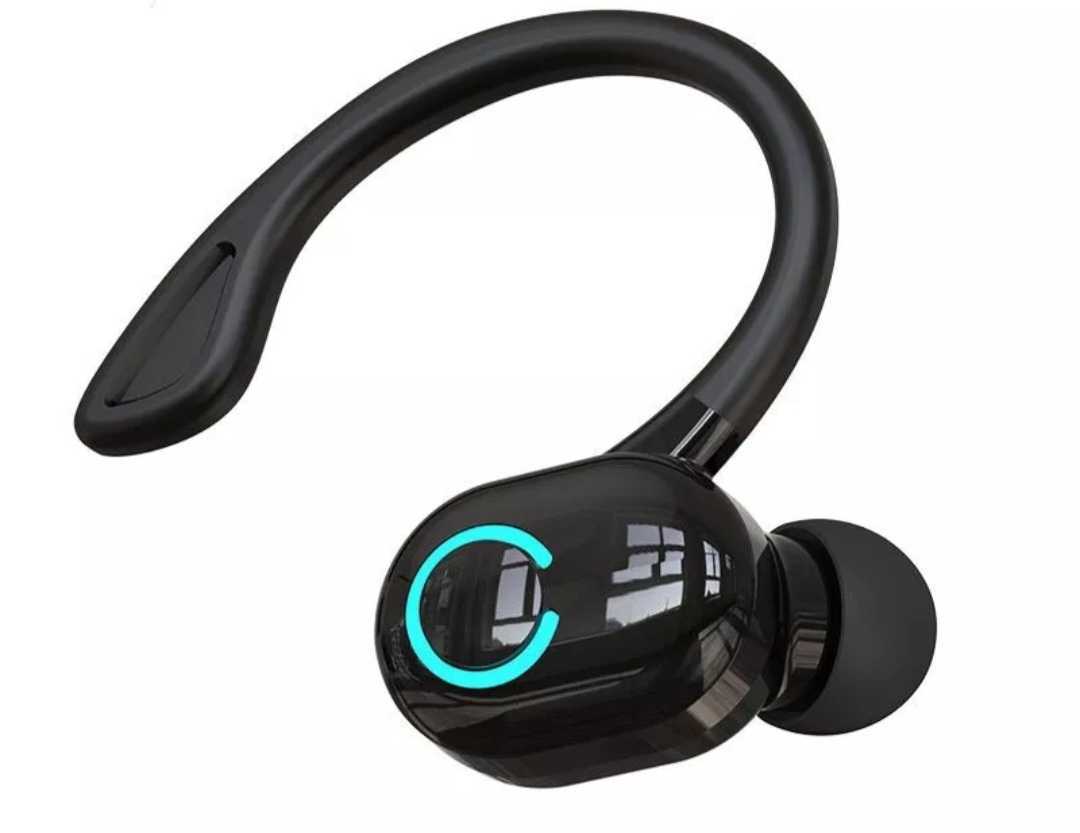 ☆ブラック Bluetooth5.2 ヘッドセットイヤーカフ イヤフォンの画像1