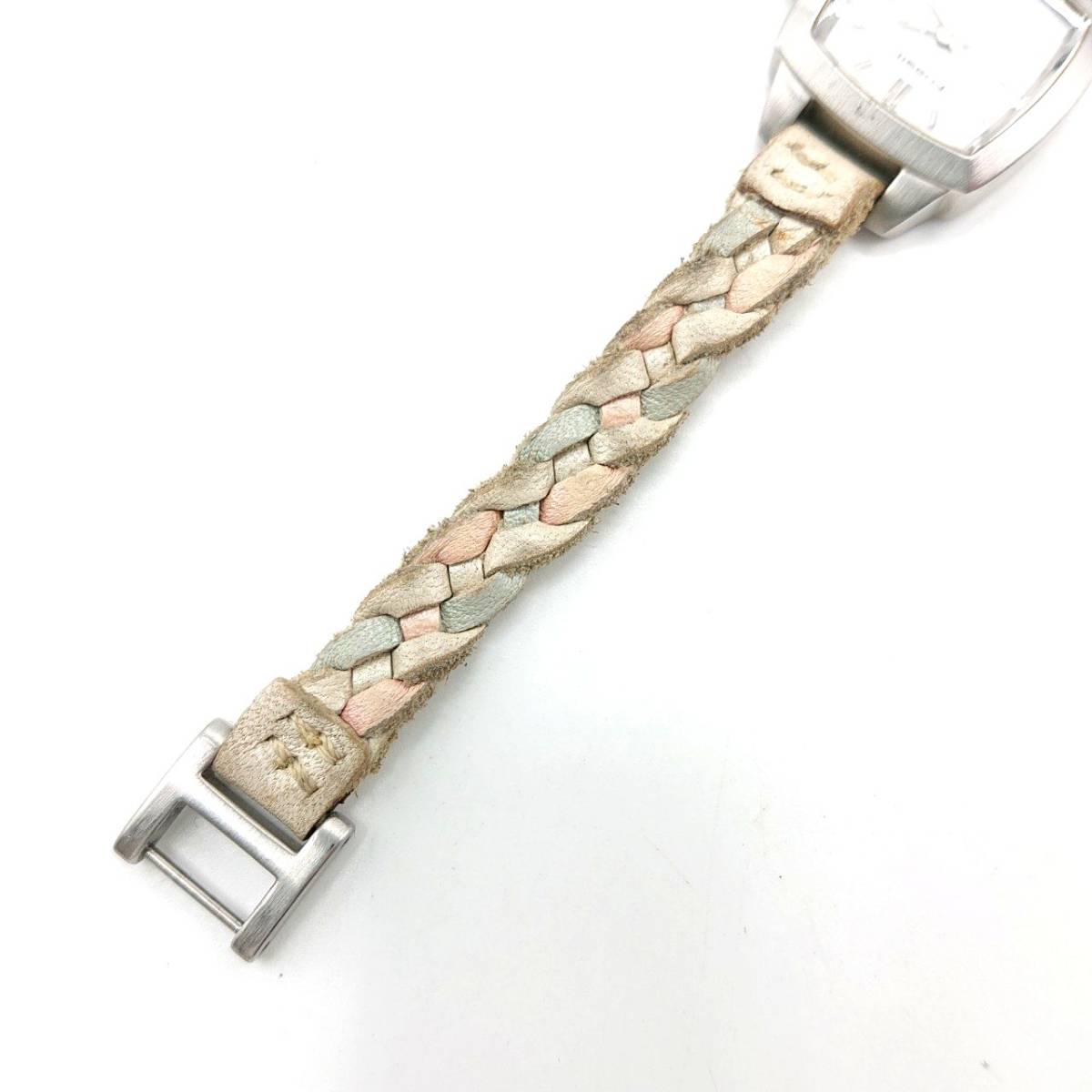 【電池切れ】FOSSIL フォッシル クォーツ 腕時計 シルバー文字盤 レザーベルト レディース_画像7