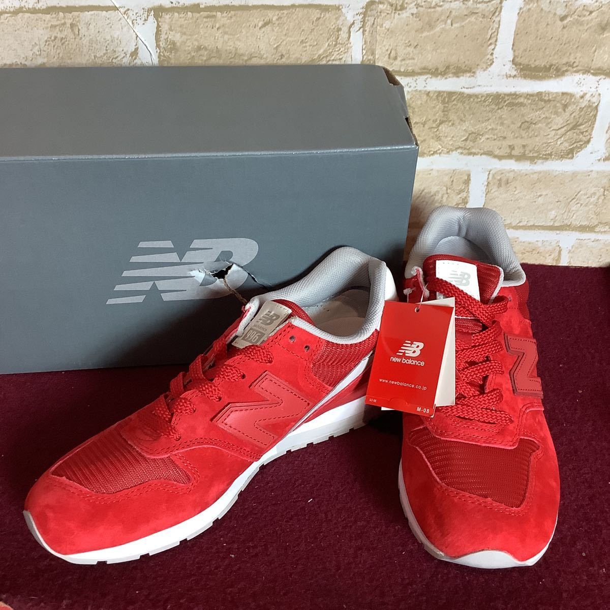 【売り切り!送料無料!】A-299 new balance!スニーカー!25.0cm!赤!レッド!MRL996RC!新品!タグ付き!箱付き!_画像2