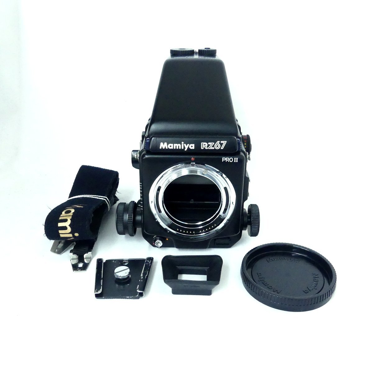 Mamiya マミヤ RZ67 PROII PRO2 ボディ + AEプリズムファインダー、フィルムバック フィルムカメラ シャッター動作OK 美品 /2303C