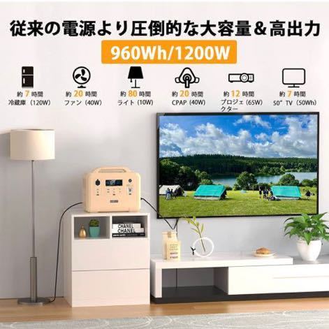 2023年新登場】 Eco Playポータブル電源 大容量 960Wh/1200W 長 2023年新登場】 Eco Playポータブル電源 大容量 960Wh/1200W 長