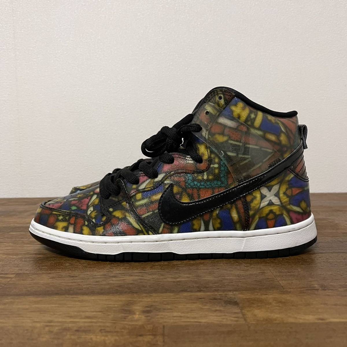 26.5cm Cncpts Nike SB Dunk High Stained Glass US8.5 26.5cm