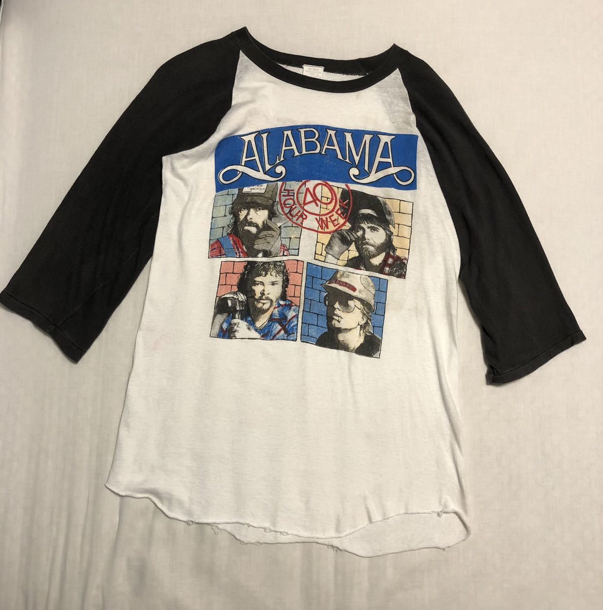 ラグラン◎パキ綿 80s ALABAMA アラバマ ツアー tシャツ 7分袖 L 