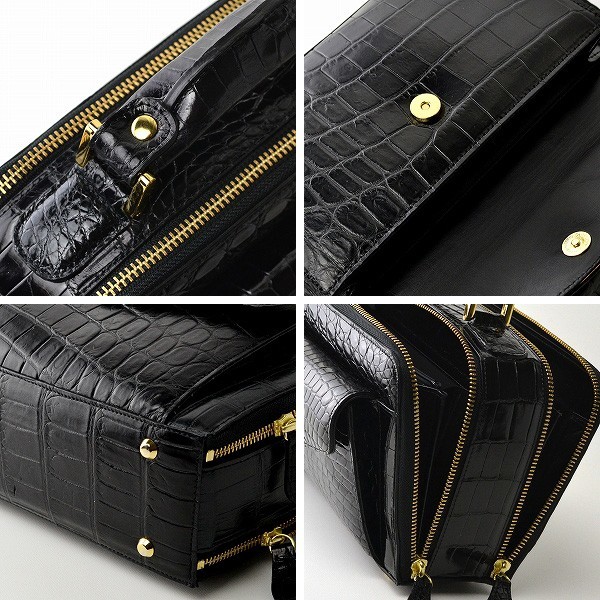 新規OPEN決算大特価】【新品】【税込み】本クロコダイル革 日本製