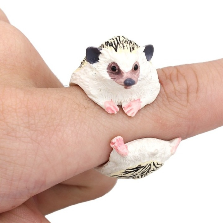 大人気 ハリネズミ ネズミ アニマルリング フリーサイズ リング 指輪 動物 レディース 可愛い 子ども から 大人 おしゃれ かわいい 韓国_画像1