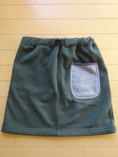  beautiful goods [go slow caravan] reverse side nappy sweat climbing skirt green × gray SIZE:1 (go- slow Caravan, outdoor )