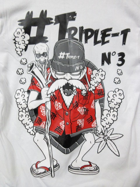 【送料無料】【新品】TRIPPLE T トリプルT 半袖Tシャツ HIP-HOP ギャングスタイル 白 Mサイズ ■L18810-180315-40-3_画像2