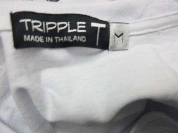 【送料無料】【新品】TRIPPLE T トリプルT 半袖Tシャツ HIP-HOP ギャングスタイル 白 Mサイズ ■L17807-180315-40-3_画像6