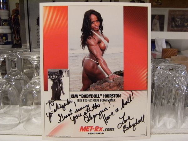  not for sale * Mr. o Lynn Piaa * body Bill, Gold Jim, Professional Wrestling *KIM HAIRSTON autograph autograph * fitness training * beautiful woman bikini 