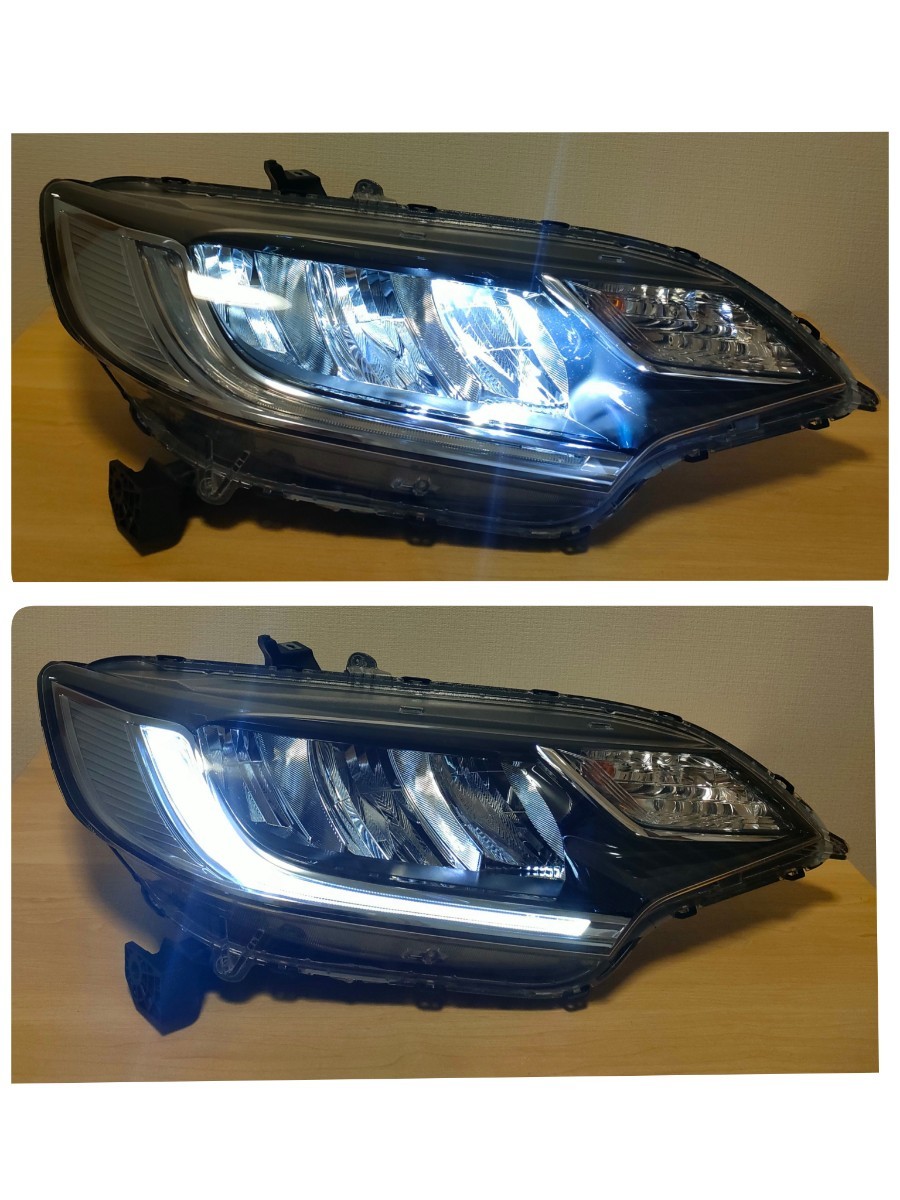 美品/点灯ok) フィット GP5 GP6 後期 純正 LED ヘッドライト 右 運転