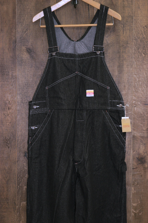 未使用 PAYDAY (ペイデイ) 40s DENIM OVERALLS デニム オーバーオール / サロペット / 40 / ブラック インディゴ / ワークウェア_画像6