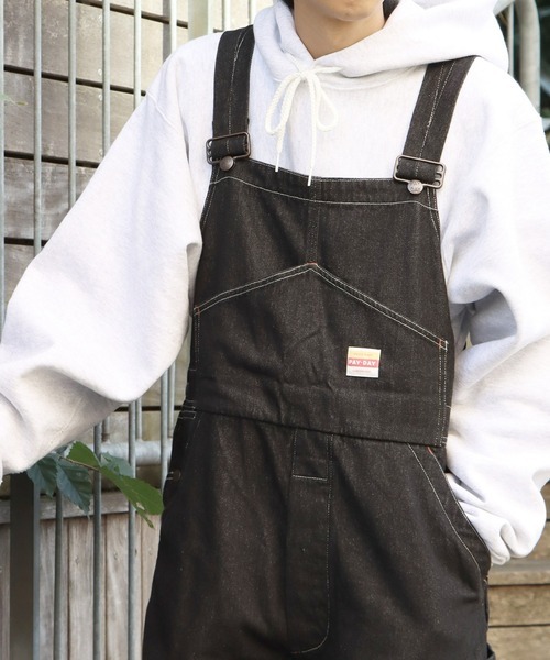 未使用 PAYDAY (ペイデイ) 40s DENIM OVERALLS デニム オーバーオール / サロペット / 40 / ブラック インディゴ / ワークウェア_画像1