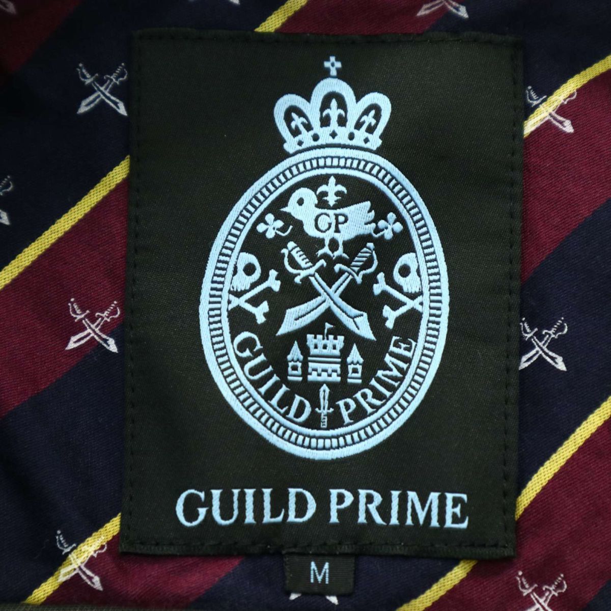 GUILD PRIME ギルドプライム 通年 ミリタリー★ ワーク ジャケット Sz.M　メンズ カーキ系　A3T02450_3#O_画像7