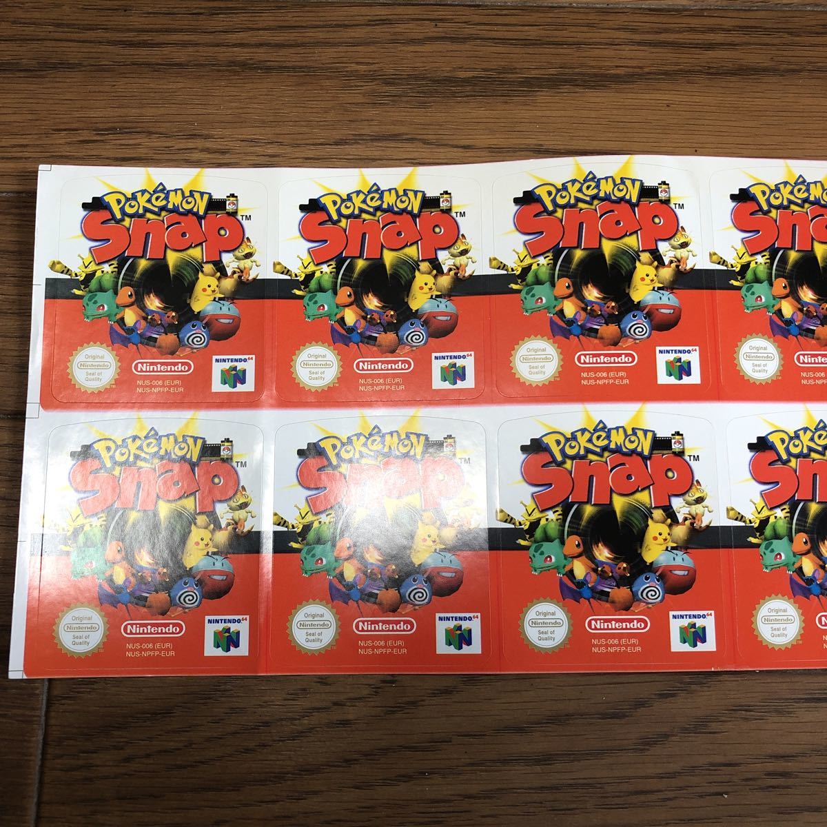 未使用品 ポケモンスナップ 海外版 カートリッジラベル ステッカー Pokmon snap NINTENDO64 任天堂の画像3