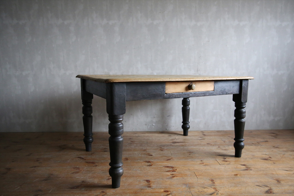 3年保証』 英国アンティーク◇パイン古木ダイニングテーブルA/木製食卓 