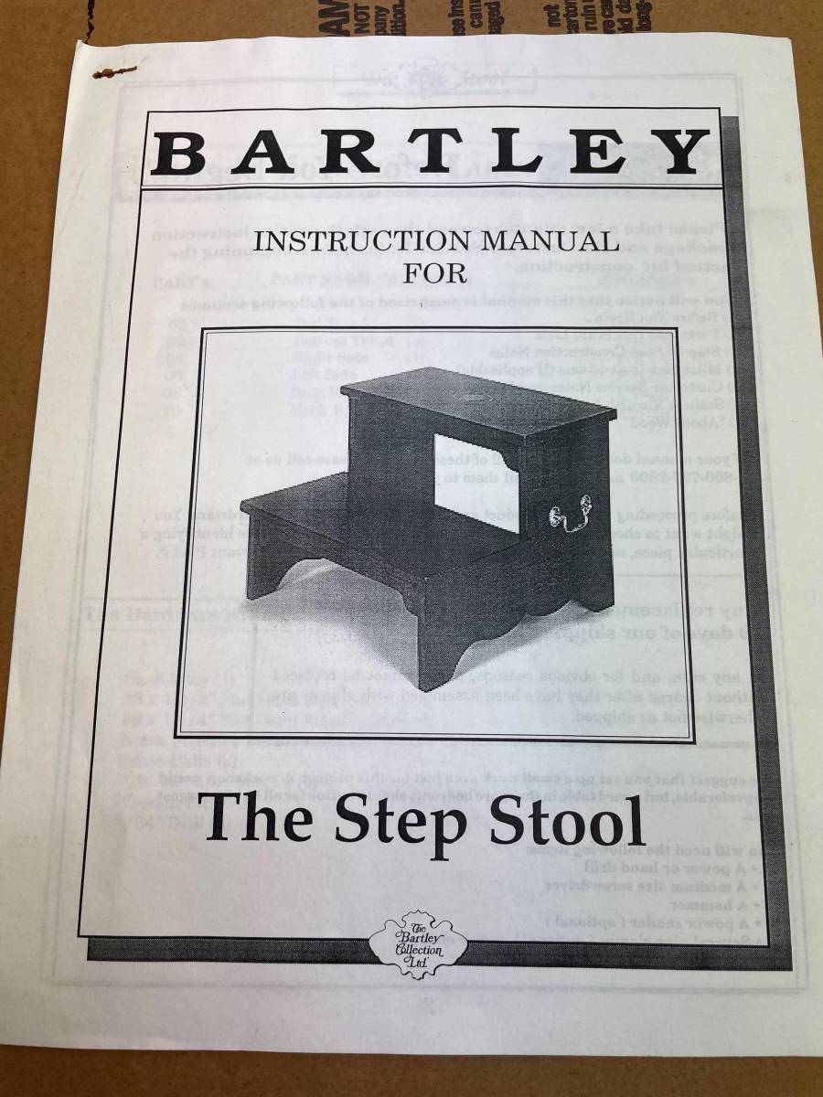 THE BARTLEY COLLECTION バートリーコレクション アンティーク 複製キット ステップスツール インテリア USAデザイナー 未使用品 - 0