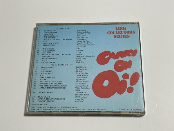CD『Carry On Oi! / Oi! Oi! Thats Yer Lot』(Streetlink LCS CD 001) Infa Riot The Last Resort 4 Skins Blitz The Business_画像2