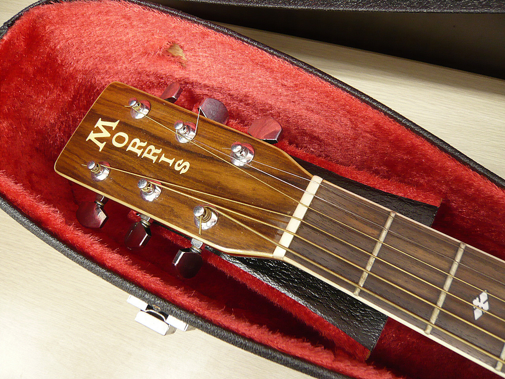 現状品 アコースティックギター アコギ MORRIS モーリス W-40 ハードケース付 中古 苫小牧西店_画像3