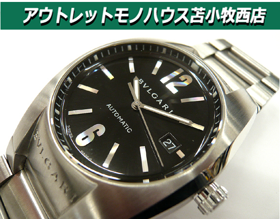 BVLGARI ブルガリ Ergon エルゴン EG40S ブラック文字盤 自動巻 USED 内箱 冊子付 USED 苫小牧西店_画像1