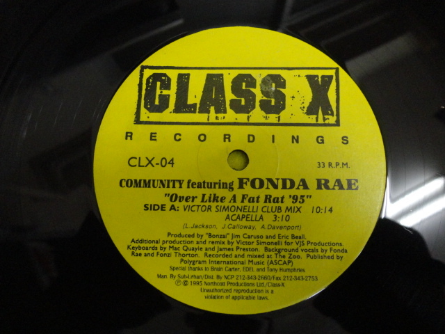 Community ft. Fonda Rae - Over Like A Fat Rat '95 ダンサブル・セルフリメイク アッパーR&B 12 視聴_画像2