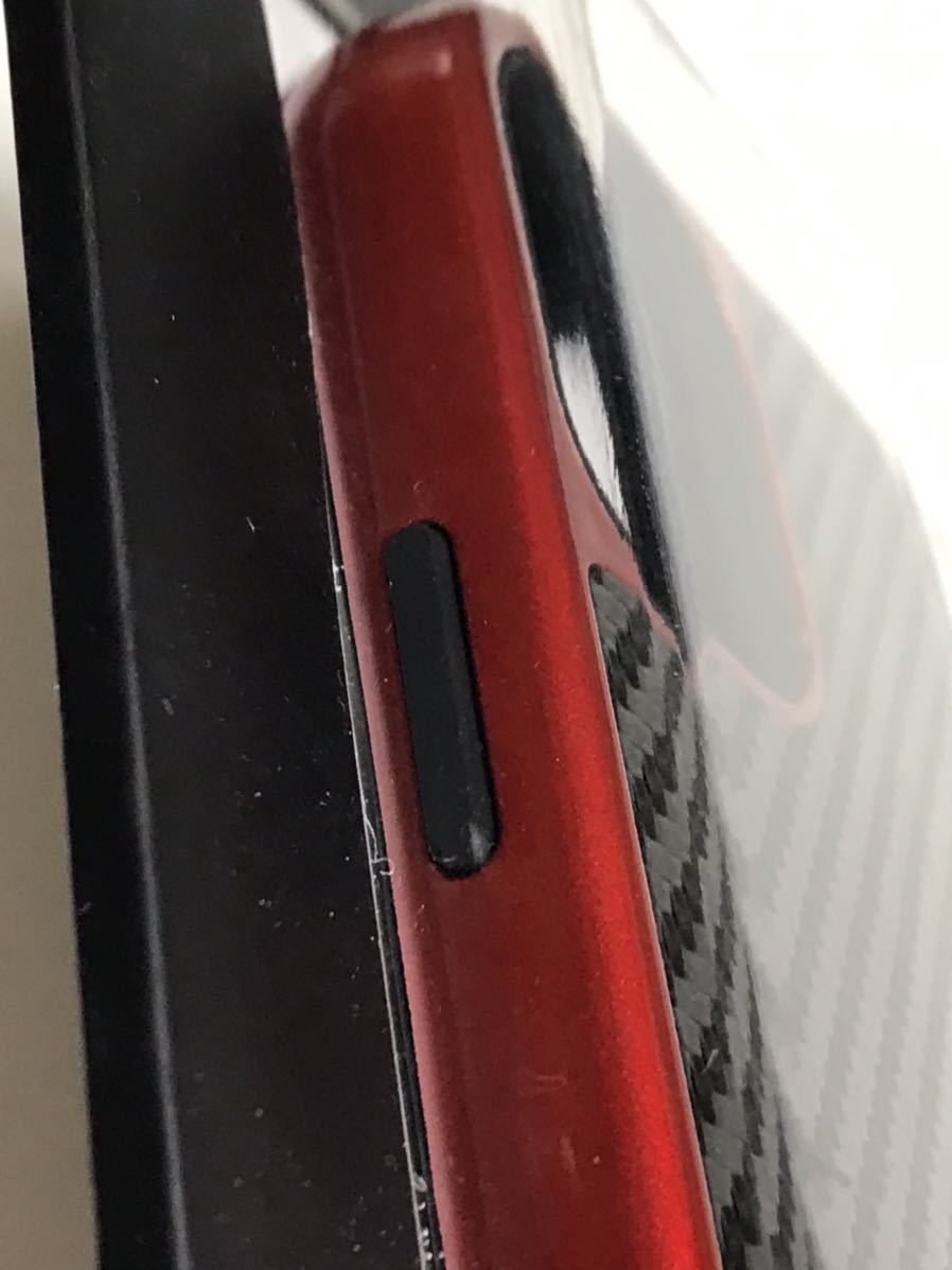 匿名送料込み iPhone11Pro用カバー 耐衝撃ケース カーボン調ブラック 黒色 縁色レッド 赤色 格好良い アイホン アイフォーン11プロ/QR3_画像4