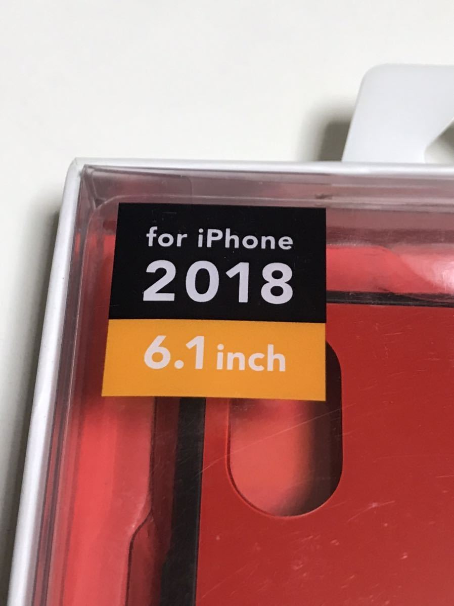 匿名送料込み iPhoneXR用カバー ガラスハイブリッド ケース レッド 赤色 ストラップホール 新品 iPhone10R アイホンXR アイフォーンXR/QU4