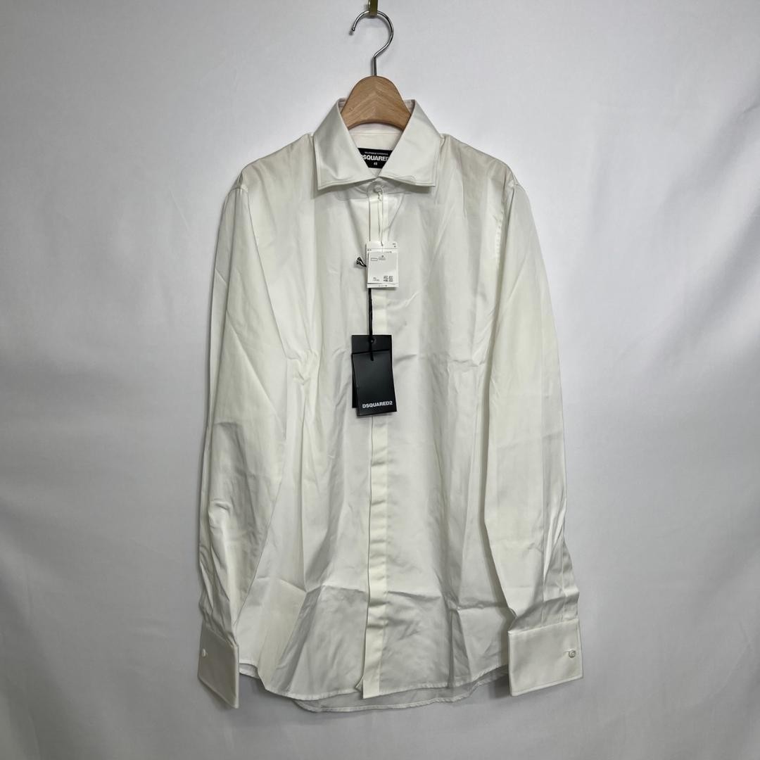低価格の 白 シャツ ディースクエアードトップス 【05066】DSQUARED2