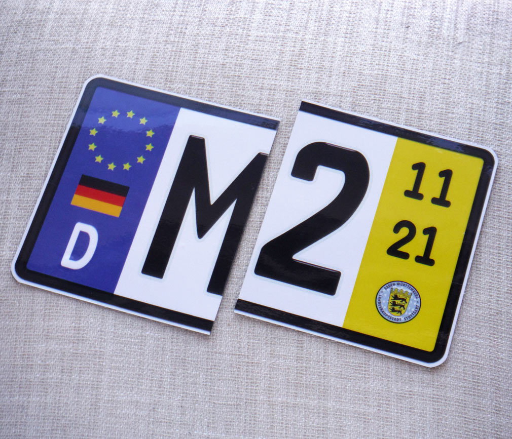 【お得な前後2セット】ユーロナンバープレート　マグネットタイプ　ドイツ　BMW　AUDI VW OPEL_画像3