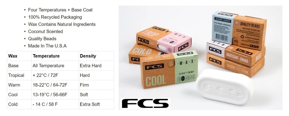 送料無料▲2023 FCS SURF WAX Tropical・WARM・BASE　6個セット_画像3