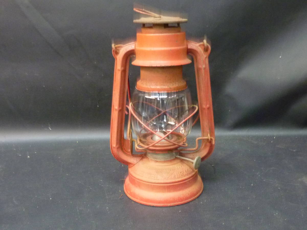 輝く高品質な （Nz03245）初期型 WINGED WHEEL ランタン 灯油 ランプ